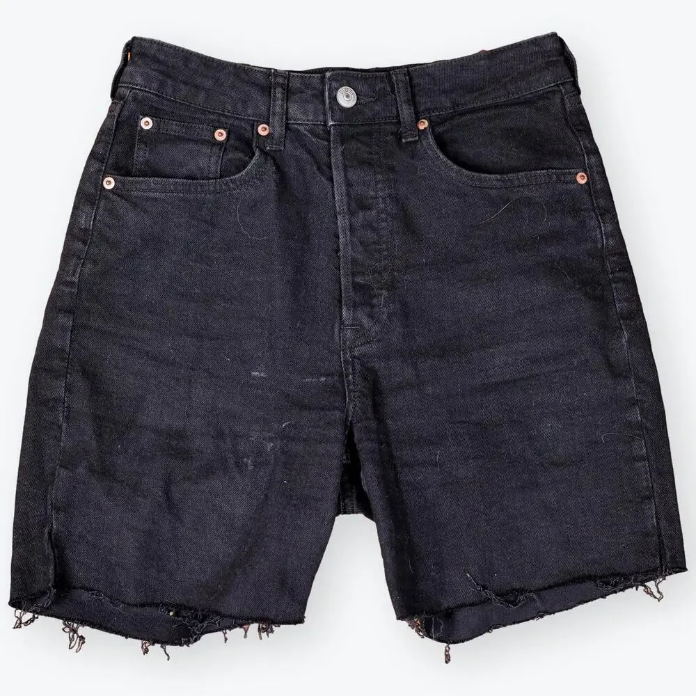 Divided (H&M) Black Denim Cutoff Shorts Size 4